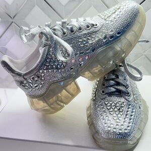 Silver Rhinestone shoes